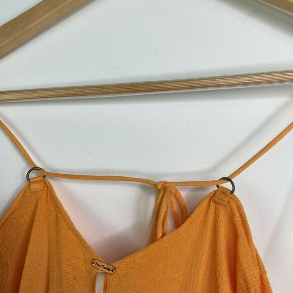 Free People Home Again Tie Back Crop Camisole in Cantaloupe Women’s Size Small - Picture 7 of 11